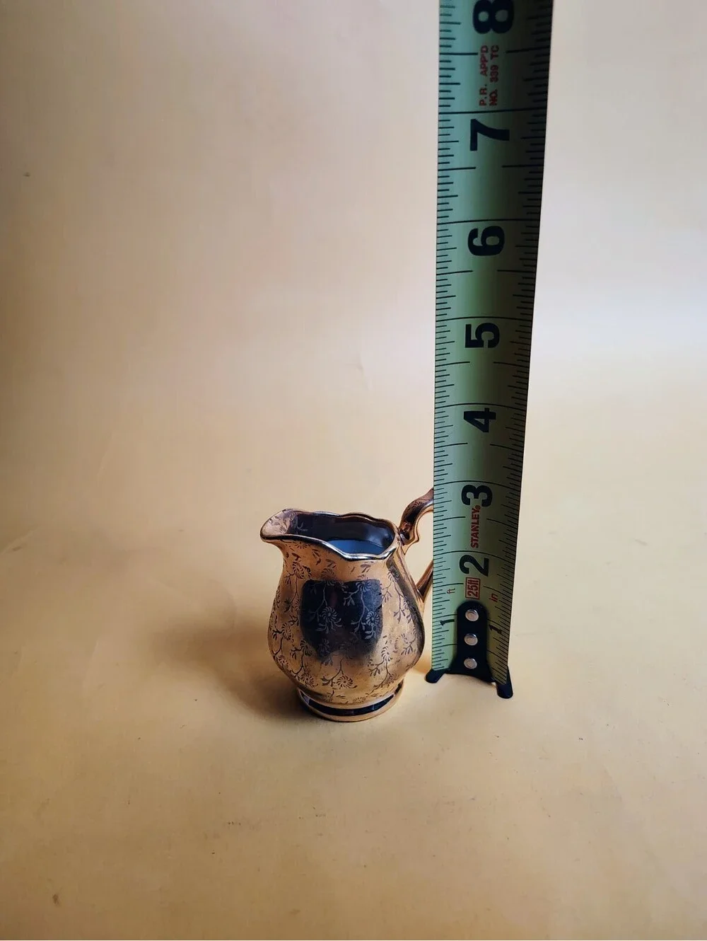 Vintage Bavaria 22K Gold Weeping Creamer Pitcher Mini 3